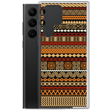 Load image into Gallery viewer, Earth Toned Tiki Striped Clear Case for Samsung®