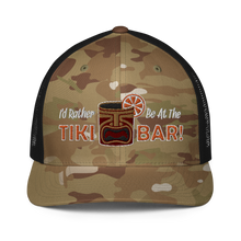 Load image into Gallery viewer, I&#39;d Rather Be at the Tiki Bar Closed-back trucker cap