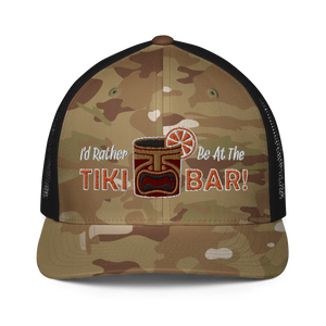 I'd Rather Be at the Tiki Bar Closed-back trucker cap