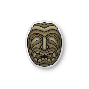 Brown Tiki Head Custom-shaped pillow