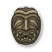 Load image into Gallery viewer, Brown Tiki Head Custom-shaped pillow