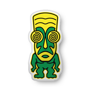 Green Tiki Custom-shaped pillow