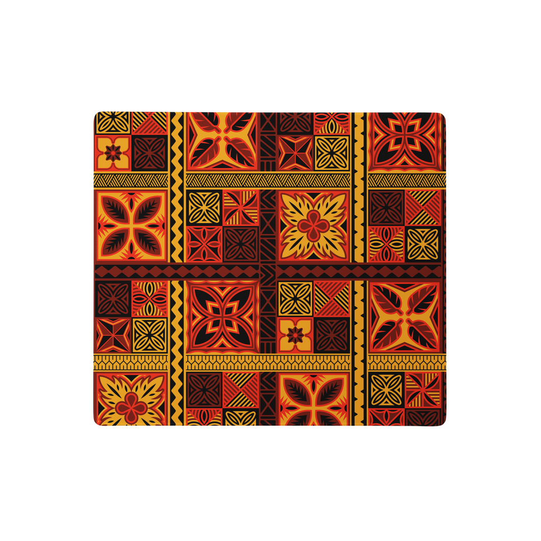 Fiery Tiki Squares Gaming mouse pad