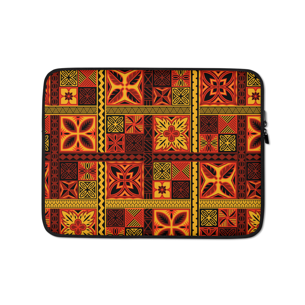 Fiery Tiki Squares Laptop Sleeve