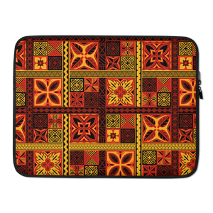 Fiery Tiki Squares Laptop Sleeve