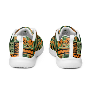 Green Tiki Squares Men’s athletic shoes