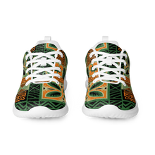 Load image into Gallery viewer, Green Tiki Squares Men’s athletic shoes