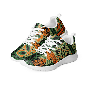 Green Tiki Squares Men’s athletic shoes