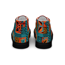 Load image into Gallery viewer, Beach Tiki Squares Men’s high top canvas shoes