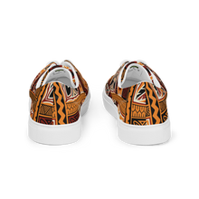 Load image into Gallery viewer, Tiki Squares Men’s lace-up canvas shoes