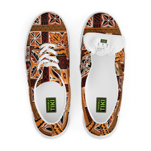 Load image into Gallery viewer, Tiki Squares Men’s lace-up canvas shoes