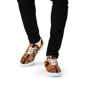 Tiki Squares Men’s lace-up canvas shoes