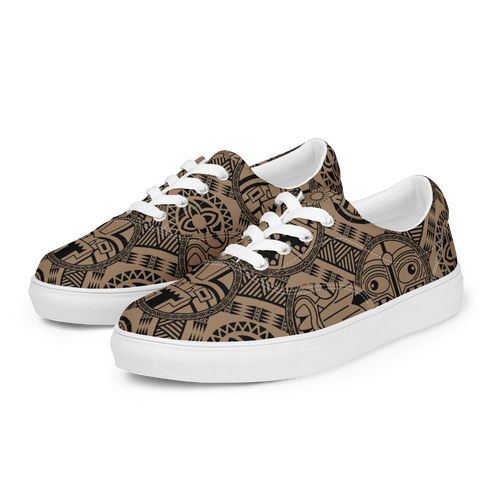 Tiki Tattoo Men’s lace-up canvas shoes