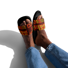 Load image into Gallery viewer, Fiery Tiki Squares Men’s slides