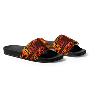 Fiery Tiki Squares Men’s slides