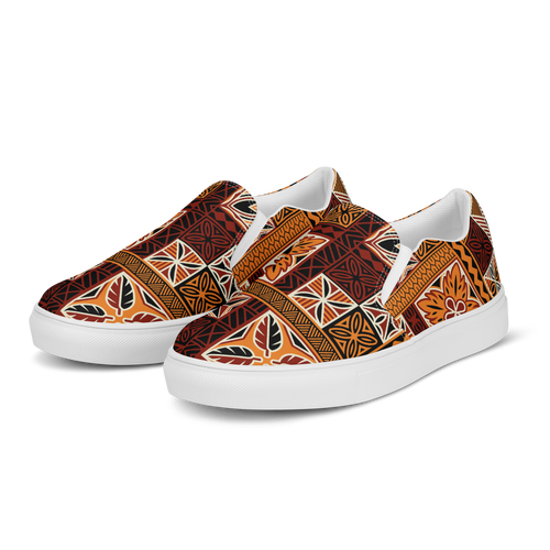 Tiki Squares Men’s slip-on canvas shoes