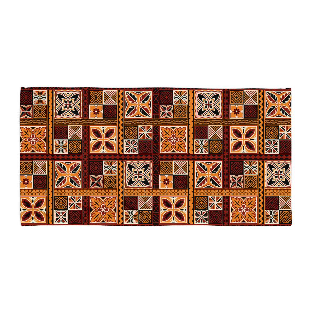 Brown Tiki Squares Towel