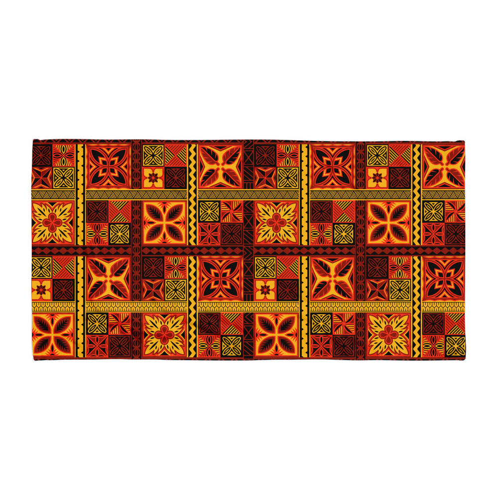 Fiery Tiki Squares Towel