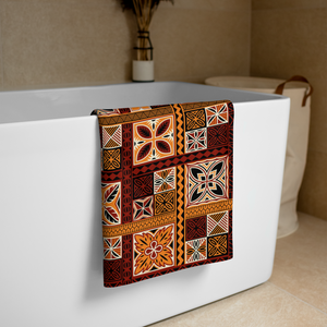 Brown Tiki Squares Towel