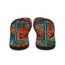 Load image into Gallery viewer, Beach Tiki Squares Flip-Flops