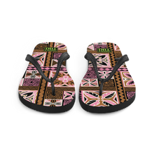 Load image into Gallery viewer, Neapolitan Tiki Squares Flip-Flops