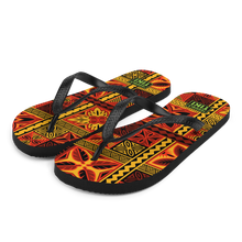 Load image into Gallery viewer, Fiery Tiki Squares Flip-Flops