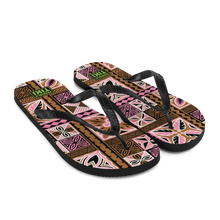 Load image into Gallery viewer, Neapolitan Tiki Squares Flip-Flops