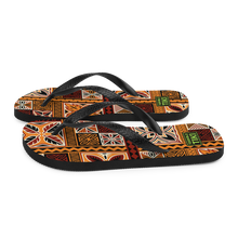 Load image into Gallery viewer, Tiki Squares Flip-Flops