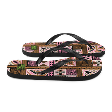 Load image into Gallery viewer, Neapolitan Tiki Squares Flip-Flops