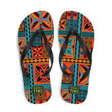 Load image into Gallery viewer, Beach Tiki Squares Flip-Flops