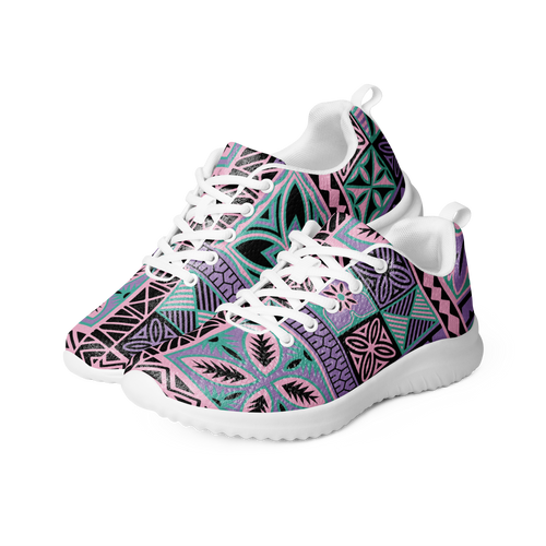 Purple Tiki Squares Women’s athletic shoes