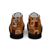 Load image into Gallery viewer, Tiki Squares Women’s high top canvas shoes