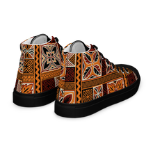 Load image into Gallery viewer, Tiki Squares Women’s high top canvas shoes