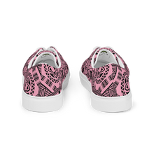 Load image into Gallery viewer, Pink Tiki Tattoo Women’s lace-up canvas shoes