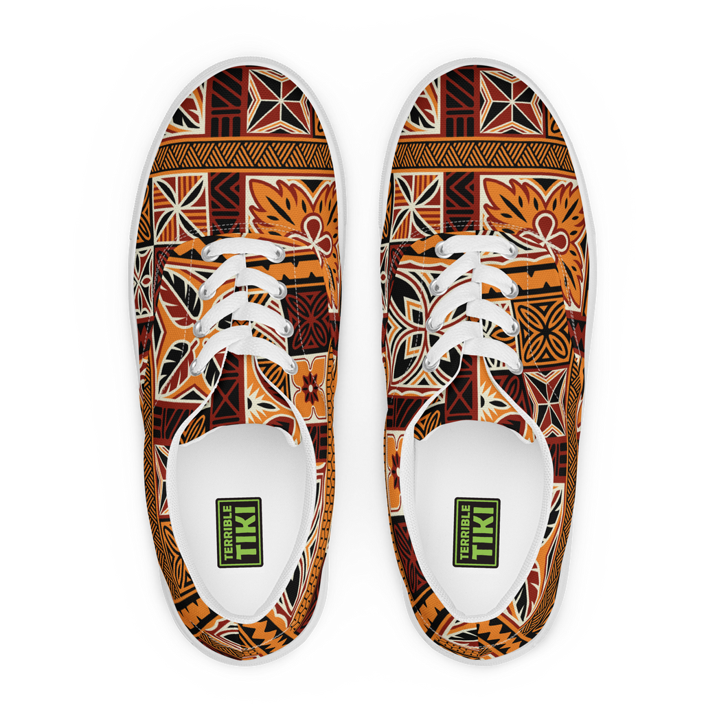 Tiki Squares Women’s lace-up canvas shoes