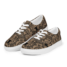 Load image into Gallery viewer, Tiki Tattoo Women’s lace-up canvas shoes