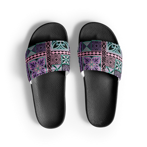 Purple Tiki Squares Women's slides