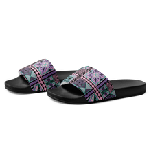 Load image into Gallery viewer, Purple Tiki Squares Women&#39;s slides