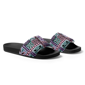 Purple Tiki Squares Women's slides