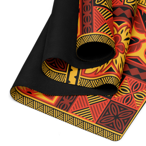 Fiery Tiki Squares Yoga mat