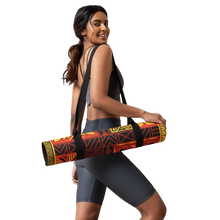 Load image into Gallery viewer, Fiery Tiki Squares Yoga mat