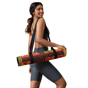 Fiery Tiki Squares Yoga mat