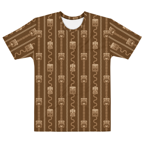 Brown Tiki All-Over-Print T-shirt