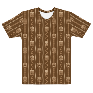 Brown Tiki All-Over-Print T-shirt