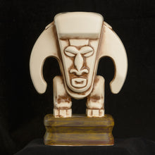 Load image into Gallery viewer, PNG Tiki Mug, White and Brown Wipe Away with Olive Stripe