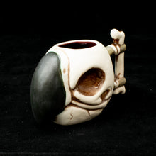 Load image into Gallery viewer, Parrot Skull Tiki Mug, Matte with Blood Red