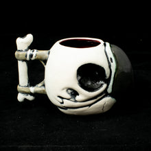 Load image into Gallery viewer, Parrot Skull Tiki Mug, Matte with Blood Red