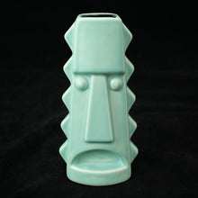 Load image into Gallery viewer, Tall Spiky Tiki Mug, Matte Sea Glass with Black Interior