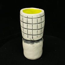 Load image into Gallery viewer, Skeletal Tiki Shot Glass, Matte White Wipe Away with Lime interior