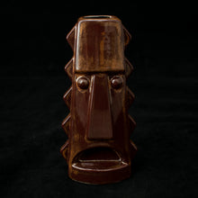 Load image into Gallery viewer, Tall Spiky Tiki Mug, Gloss Copper Burgundy with Black Interior